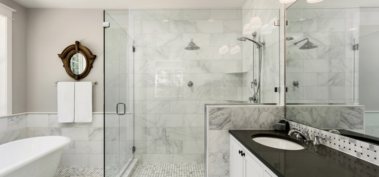 bathroom shower door installation in Rialto