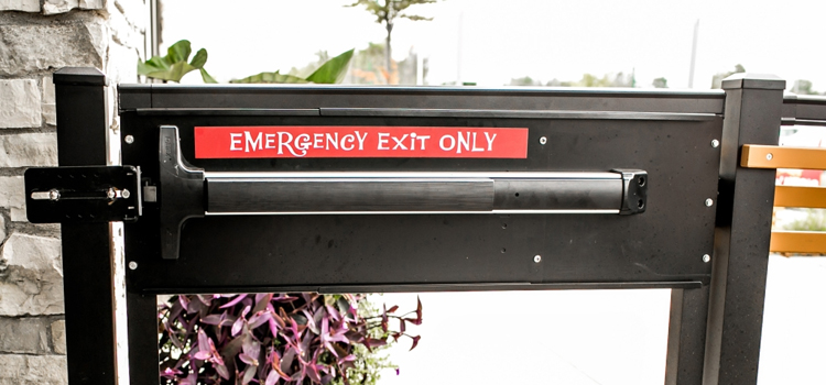 emergency push bar installation in Rialto